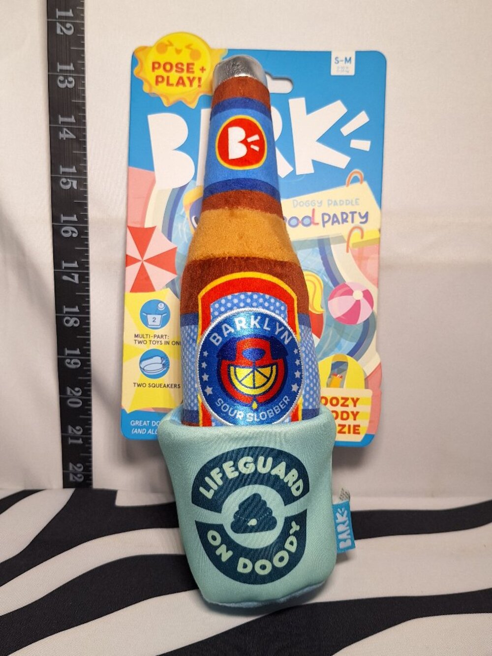 NWT Bark Boozy Doody Koozie Dog Toy S-M
